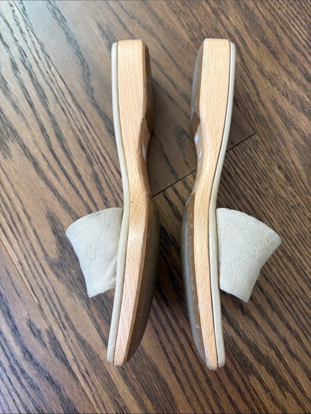 Gucci Beige GG Canvas Slide Mules 8 - Picture 2 of 5